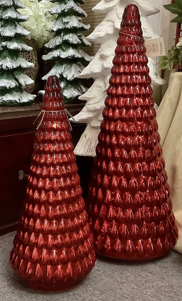 Mercury Red Glass Christmas Tree