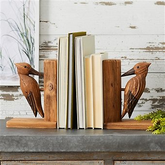 Woodpecker Bookends Set