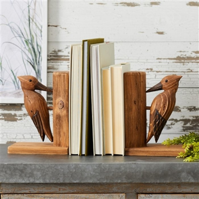 Woodpecker Bookends Set