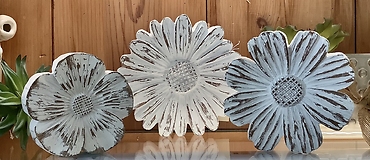 Wooden Whitewash Flowers