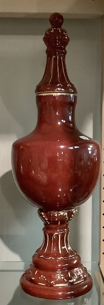 French Country Red Pottery Vase