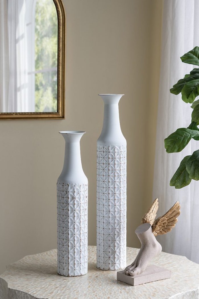 White Iron Vase