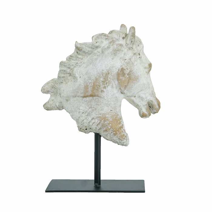 HORSE STATUE ON IRON STAND