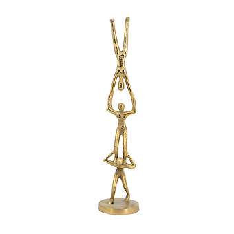 Gold Aluminum Pyramid Figure Sculpture