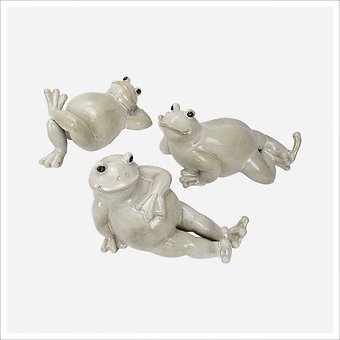 PORCELIAN FROG FIGURINES