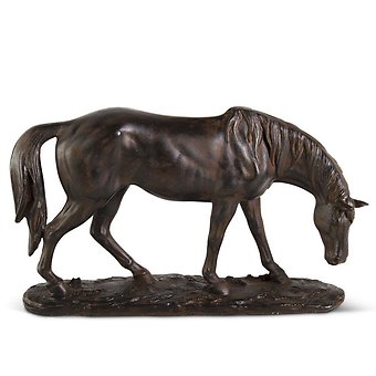 11.25\" Brown Resin Horse