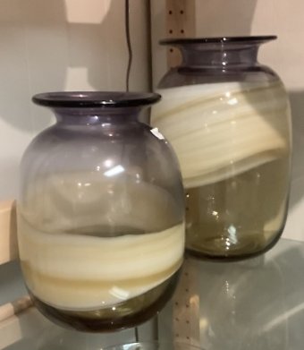 Amber/Purple Glass Vase