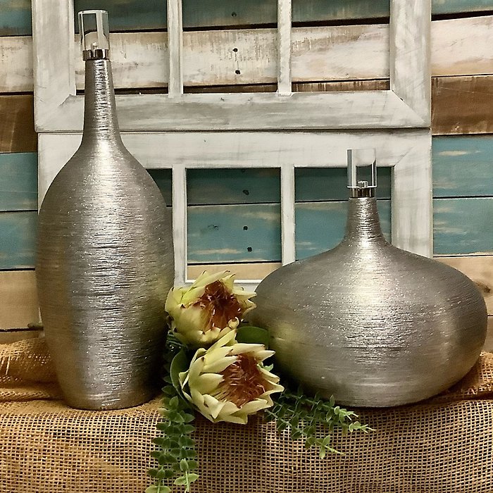 Gasby Silver Ribbed Bottles
