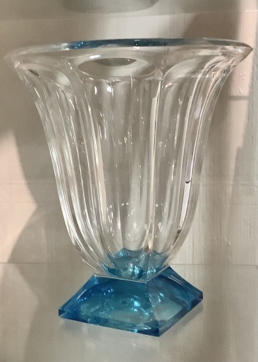 Crystal Aqua Base Vase