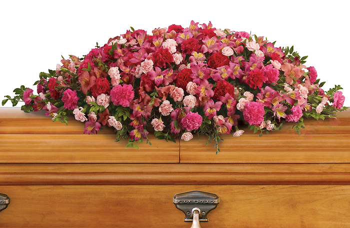 A Life Loved Casket Spray