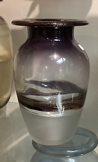 Amethyst Bronze Swirl Glass Vase