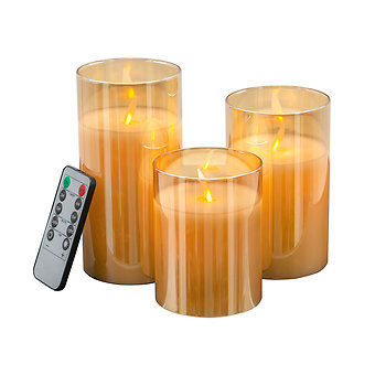 Led Wax Real Flame-Effect Candles with Remote
