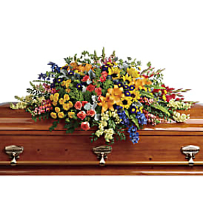 COLORFUL REFLECTIONS CASKET SPRAY