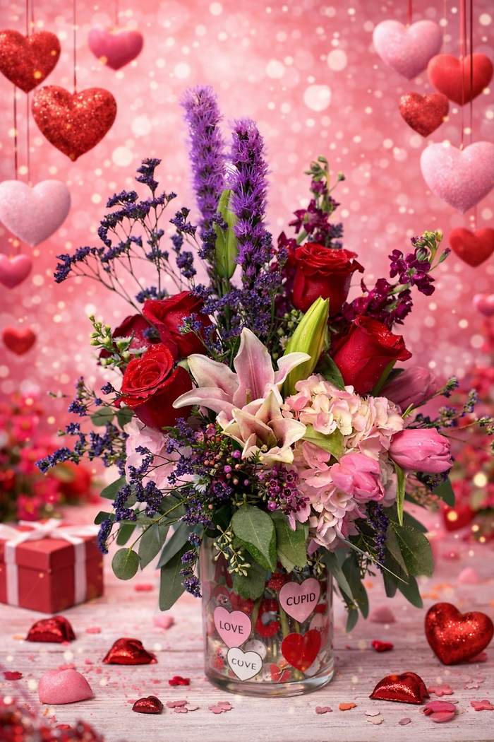 Exp. #2 Hugs and Kisses Vase Spring Mix