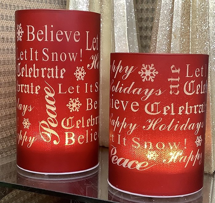 Holiday Message Glass Candle