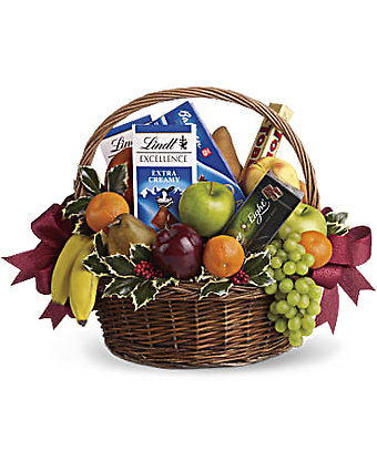 FRUITS AND SWEETS CHRISTMAS BASKET