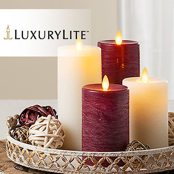 Luxury Lite LED Wax Pillar Candles