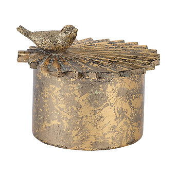 Round Gold Trinket Box