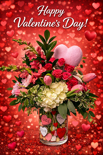 Exp. #1 Hugs and Kisses Vase