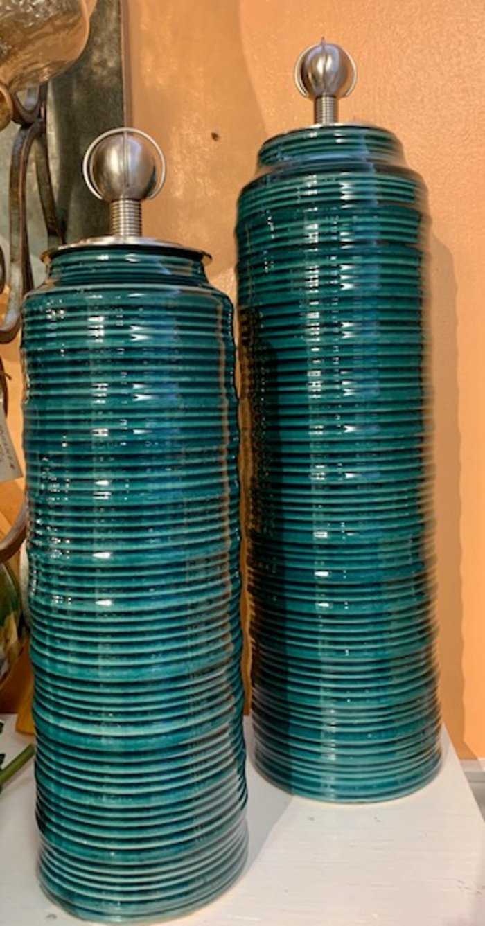 Delane Dark Teal Canisters