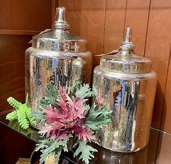Mercury Glass Canisters