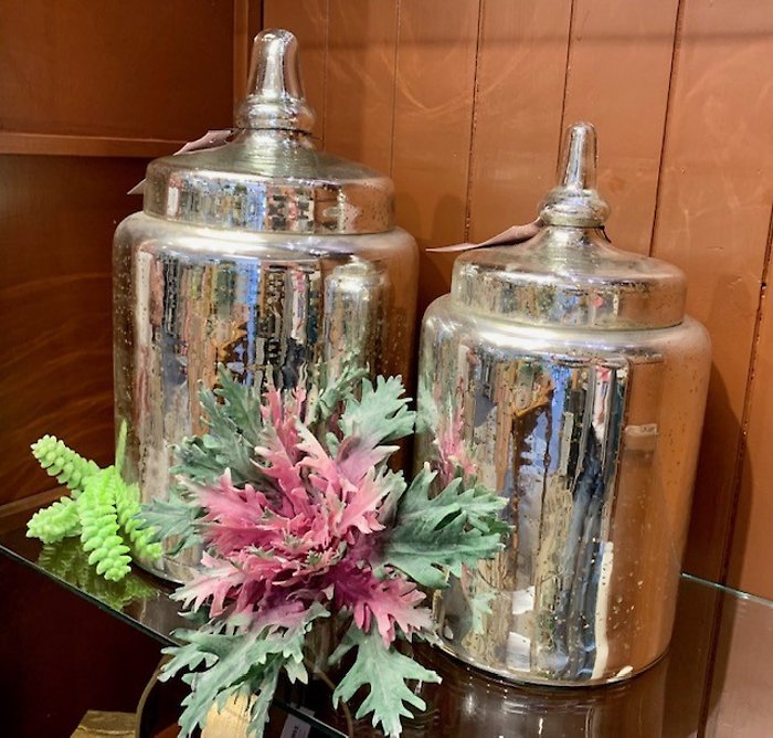 Mercury Glass Canisters