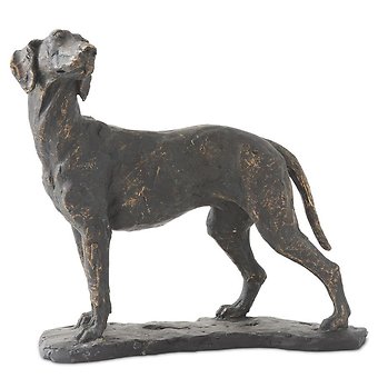 Patina Resin Standing Dog